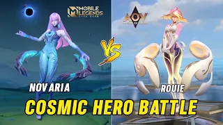 Novaria MLBB VS Rouie AOV Cosmic Hero Skill Effect Comparison 2023