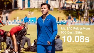 [100m] 10.08 วินาที บิว ภูริพล บุณสอน ที่งาน Mt. SAC RelaysMens 100 Dash Elite