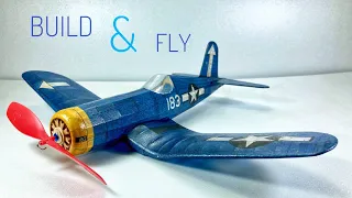 F4U CORSAIR Rubber Powered Model Airplane