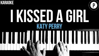 Katy Perry - I Kissed A Girl Karaoke SLOWER Acoustic Piano Instrumental Cover Lyrics