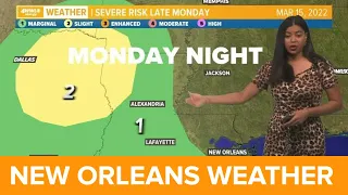 New Orleans Weather: Warmer with rain