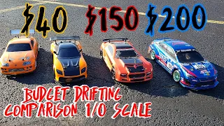 drifting on a budget 1/10 scale Jada toys vs Redcat vs Tamiya