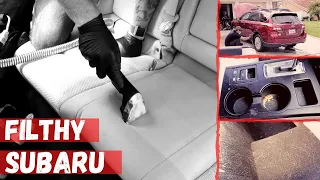 Deep Cleaning a FILTHY SUBARU | CARPET CLEANING and Satisfying Car Detail Transformation! ASMR