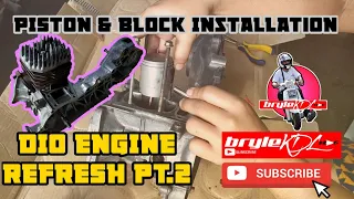 Honda Dio Piston and Block installation | Engine Refresh pt.2