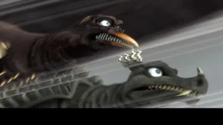 Anguirus and Rodan Race to the Door (RE-UPLOAD)