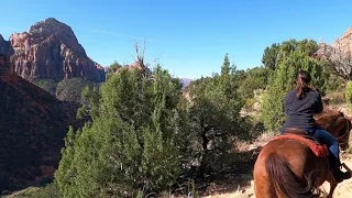 Zion Horseback Ride Clip 3 - Sand Bench Trail