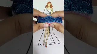 elegant dress art #shorts #satisfying #creative