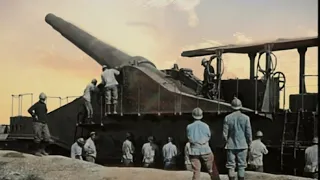 Artillery of WWI: French 320mm Railway Gun/ Original Footage