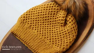 Honeycomb Beanie Crochet Pattern