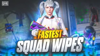 FASTEST 1V4 SQUAD WIPES🔱 iPhone 11 BGMI GAMEPLAY "SOLO VS SQUADS"