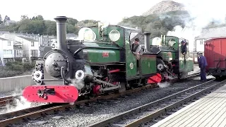 FR locomotives Linda and Blanche at Porthmadog.