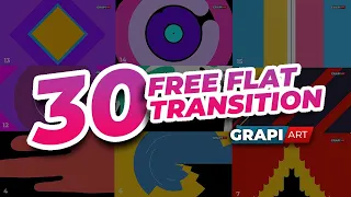 30 Flat Transitions FREE - Flat Transisi Gratis!