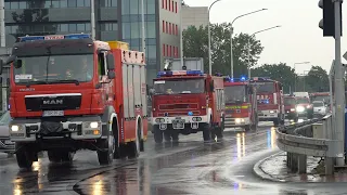 80 fire engines, sirens! Fire brigade emergency - Poznan 2020