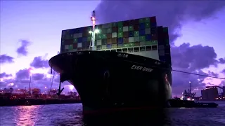 Ever Given container ship arrives in Rotterdam