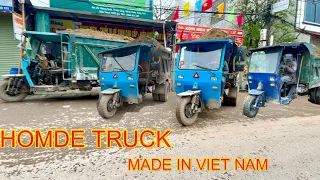 homemade car | Dàn công nông siêu khoẻ chở đất máy 80 ngựa cầu đẩy | Máy xúc doosan múc đất | Ô tô