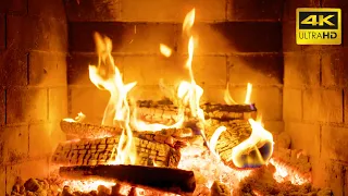 🔥 The BEST Burning FIREPLACE (10 HOURS) with Crackling Fire Sounds (NO MUSIC) 4K Ultra HD 2160p