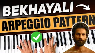 Bekhayali - Arpeggio Pattern - How to play piano arpeggios - PIX Series - Hindi