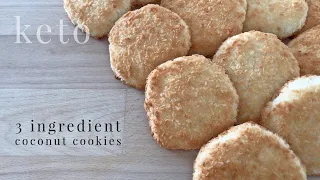 3 Ingredient Keto Coconut Cookies