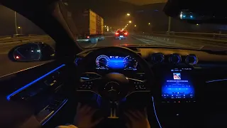 2022 Mercedes-Benz C-Class - POV relaxing night drive
