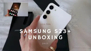 ✨SAMSUNG S23+ UNBOXING (ASMR) 🧸256GB | aesthetic | Cream Color 🤍