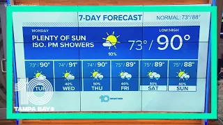 10 Weather: A dry Sunday night, increasing rain chances this week