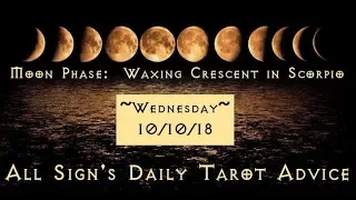 10/10/18 Daily Tarot Advice ~ All Signs, Time-stamped