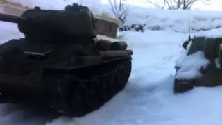 1/16 T-34 rc tank snow off-road