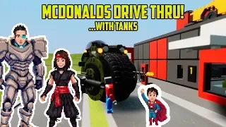 Cars for Kids | CRAZY CARS STUCK IN A MCDONALDS DRIVE THROUGH