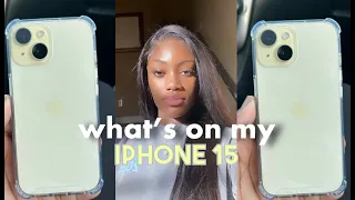 WHAT'S ON MY IPHONE 15 | yellow titanium, youtube essentials, widgets & MORE