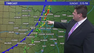 DFW weather: Latest on storm chances Sunday night and into Monday