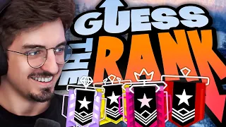 Anderes Spiel, Selbe Regeln ! | Rainbow Six Siege Guess the Rank