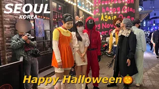 [4K] Happy Halloween D-2 - 2021 Halloween, Itaewon Fiery Friday /Squid game / Costume play / Seoul