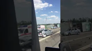 Авария на трассе Кропоткин-Краснодар 6.07.18