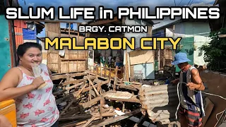 UNBELIEVABLE WALK at SLUM NARROW ALLEY in GULAYAN BRGY. CATMON MALABON CITY PHILIPPINES [4K] 🇵🇭