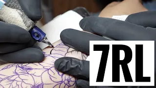 Snake in Flowers Tattoo | Time lapse