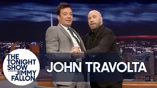 John Travolta Teaches Jimmy to Tango Like Pitbull's "3 to Tango" Music Video