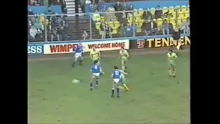 Limbs on the Cold Blow Lane. Millwall 2, Norwich City 3. January 1988, Barclays League Division One.