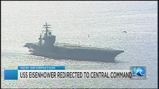 Norfolk-based Eisenhower strike group being moved to Persian Gulf