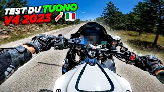 TEST DU APRILIA TUONO V4 2023 🧨😈 MISSILE DE 180 CV