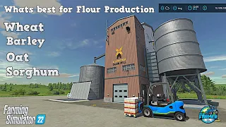 Which is best? Wheat, Barley, Oat or Sorghum for Flour? - Farming Simulator 22 - Playstation 5