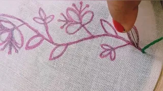 Beautiful Hand Embroidery Flower Border Design/Border Embroidery