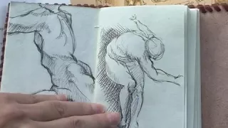 Sketchbook tour, copies of master figure drawings