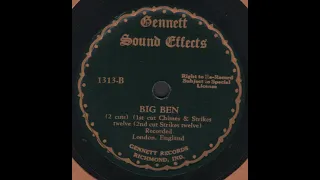 Gennett Sound Effects 1313B - Big Ben, 1937