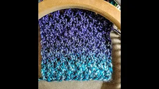 Milesian Texture Stitch for Scarves, hats, blankets and Shawls Loom Knit No Purls