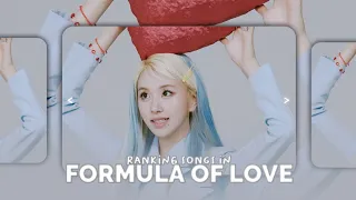 ranking songs in twice's formula of love