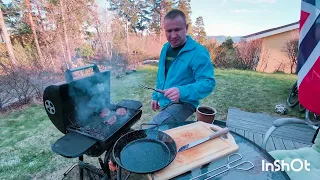 Хороший солнечный день в Норвегии для барбекю 🥩 апрель 2024