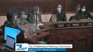 City of Kalamazoo Planning Commission meeting March 3, 2022