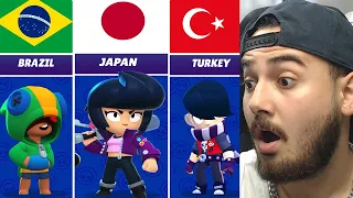 ÜLKELERE GÖRE BRAWL STARS KARAKTERLERİ ?