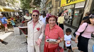 Jerusalem. Shuk Mahane Yehuda. Ben Yehuda Street with its unforgettable holiday.