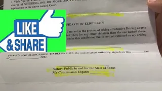 How to get the texas driving record, defensive course for Speeding ticket online